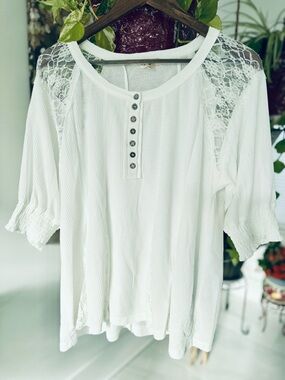 POL Boho Babydoll Tunic Top – Size Large (NWOT)